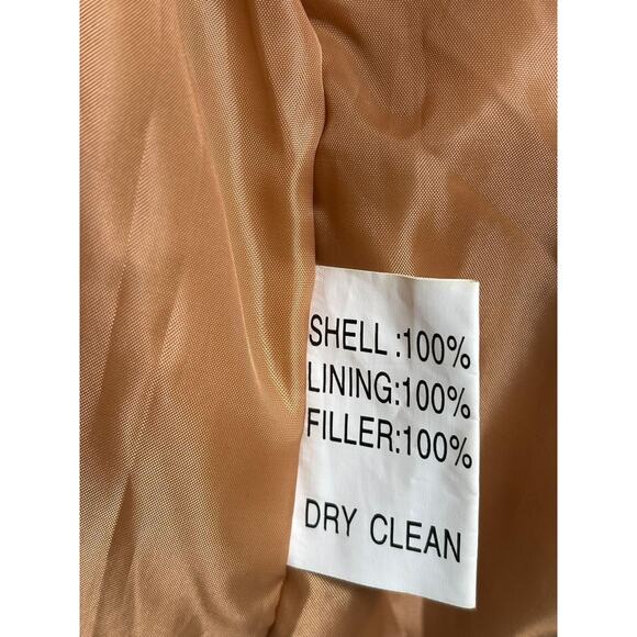 Leather Jacket Mens Large Tan Beige Zip Front Classic Casual Outerwear Coat - Picture 4 of 6